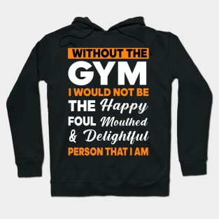 Without the gym I would not be the happy foul mouthed & delightful person that I am Hoodie